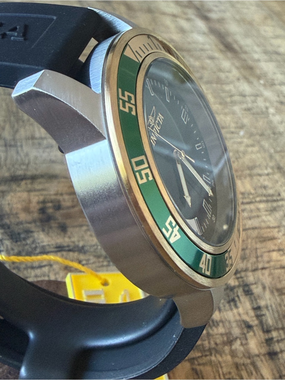 NEW Invicta Specialty Compass Two-Tone Green Bezel Watch 45mm- 100M WR NIB - Picture 4 of 8